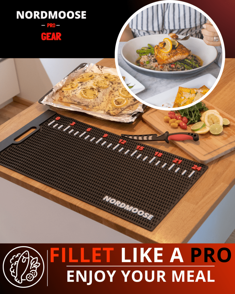 Fish fillet mat, fish cleaning mat, fish measuring board, fishing measure board, fish cutting board, fish fillet knife set