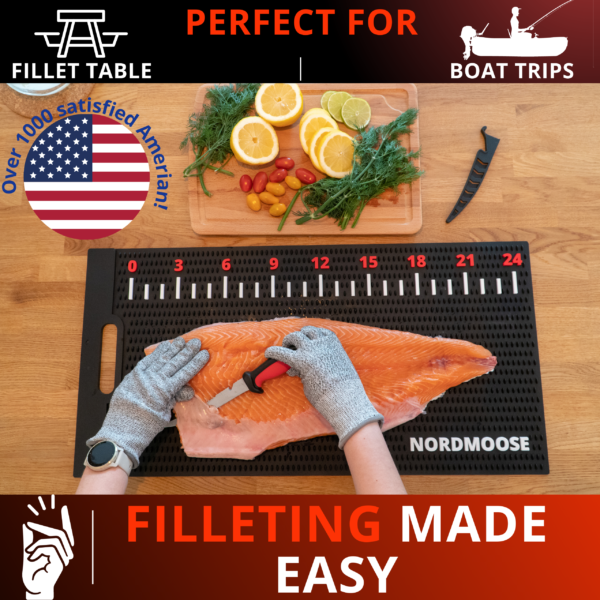 Fish Fillet Mat, Fish Cleaning Mat that Grips Fish for Easy Filleting